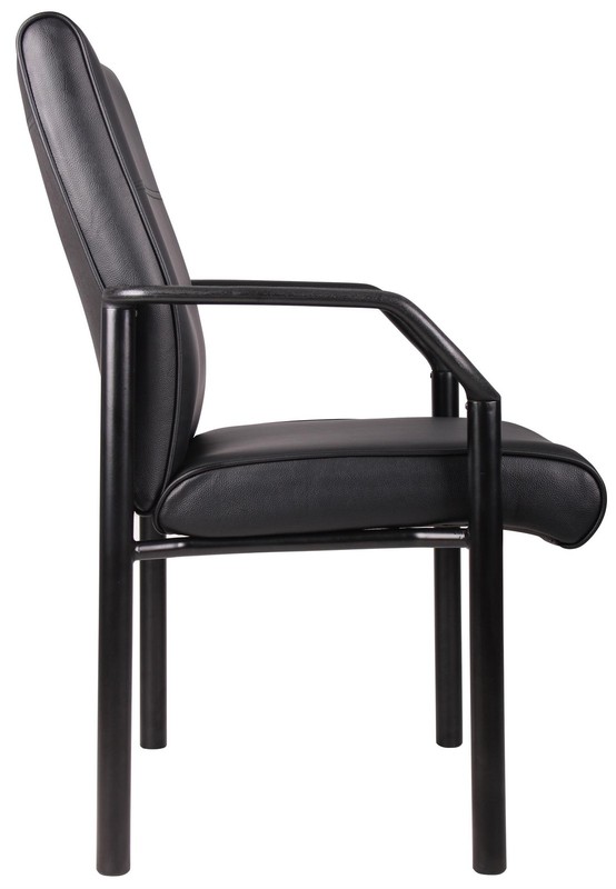Boss Office Products Metal 4 Leg Side Guest Chair in Leather Plus gallery