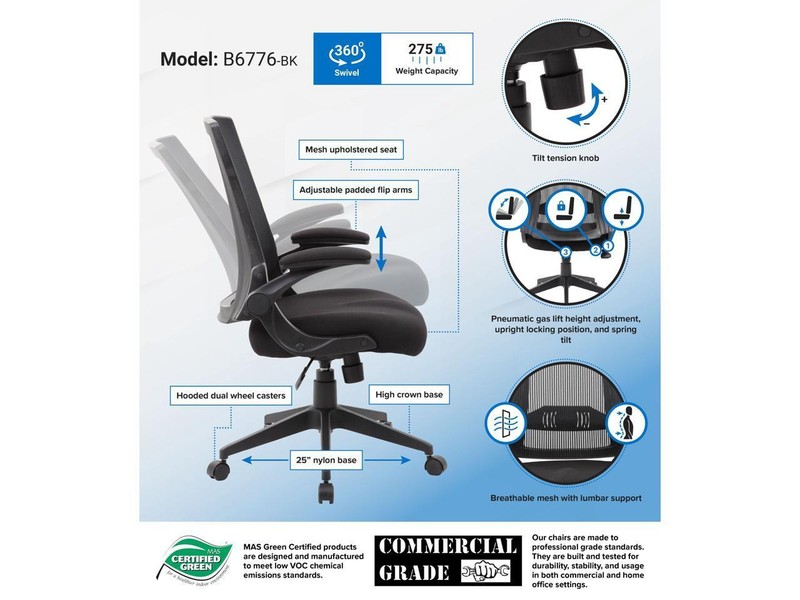 Boss Mesh Back, Flip Arm Task Chair gallery