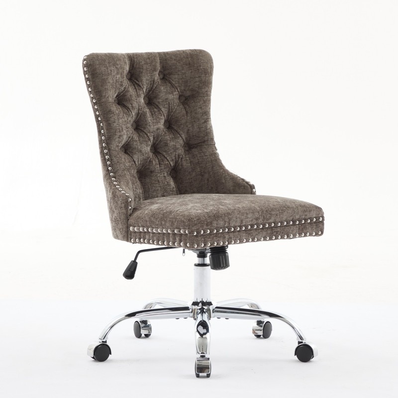Furniture Office Chair,Modern Chenille Upholstered Tufted Button Home Office gallery