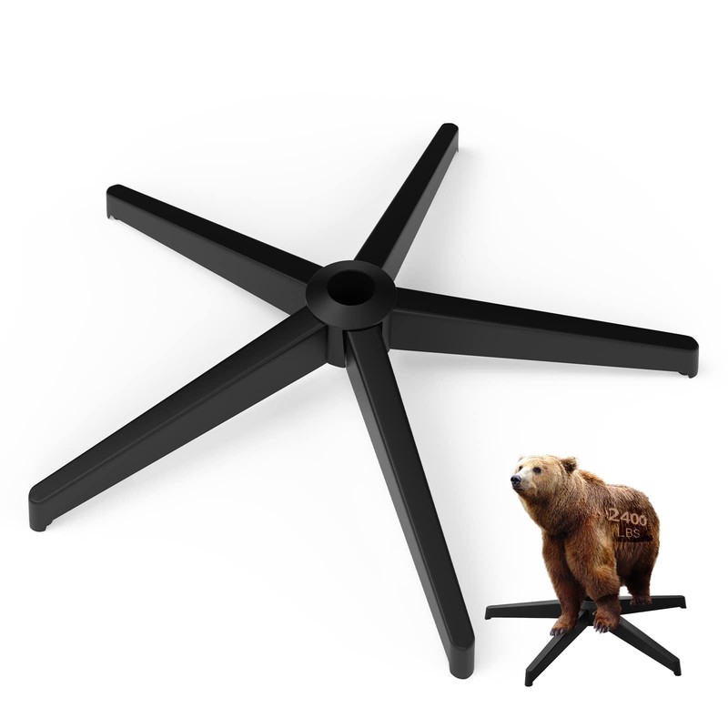 28 Inch Office Chair Base, Heavy Duty 2400 Lbs, Reinforced Metal Desk Chair ,…