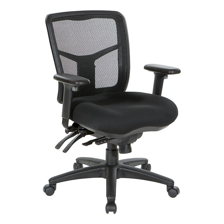 Pro-Line II Multifunction ProGrid Mesh-Back Fabric Mid-Back Chair