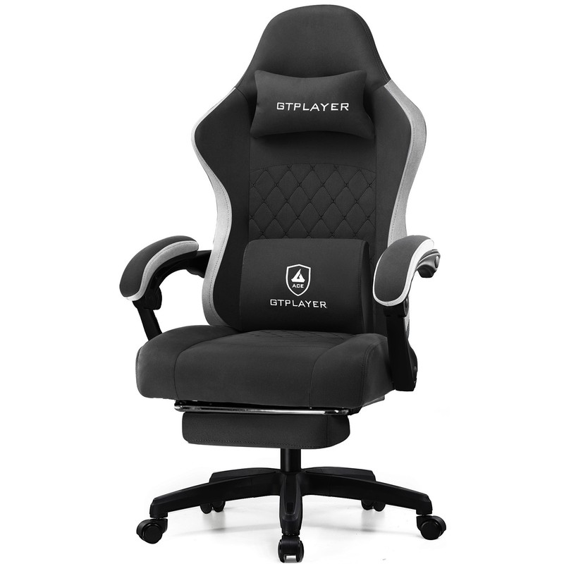 GTPLAYER Gaming Chair with Pocket Spring Cushion, Linkage Armrests & Footrest, E gallery