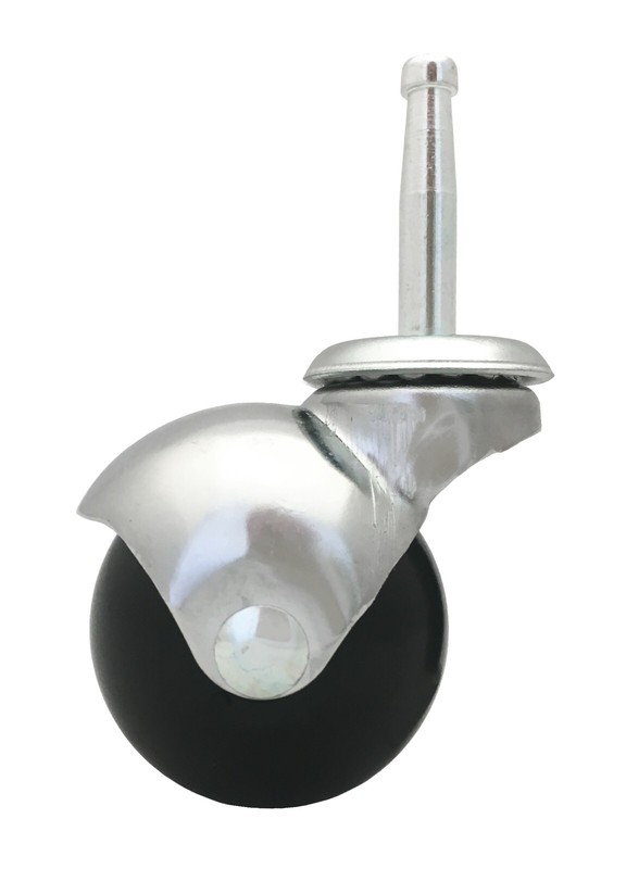 2″ Chrome Ball Caster w/ Mounting Stem for Socket Insert – 5 Set – R-S5555-5/Bag
