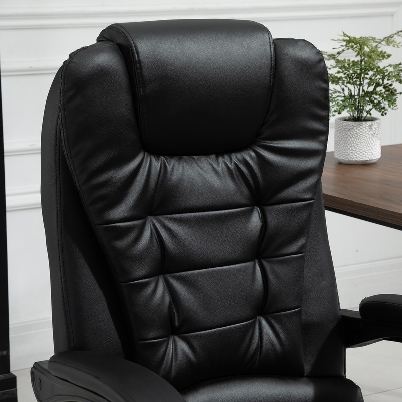 7-Point Vibrating Office Massage Desk Chair Comfortable Executive Recliner Black gallery