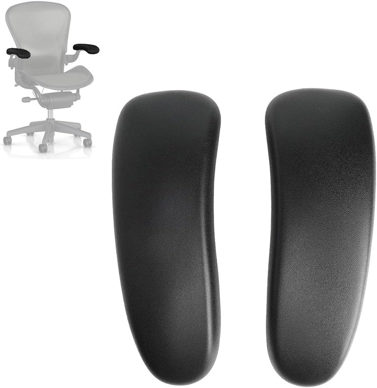 Vinyl Arm Pads Caps for Herman Miller Classic Aeron Chair Graphite Black