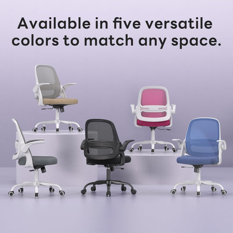 Amseatec Ergonomic Mesh Office Chair, Flip-Up Arms, Adjustable Height, Breathabl gallery