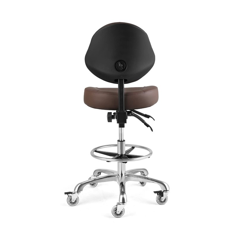 Rolling Drafting Chair with Back Support - Tall Office Chair for Standing Des... gallery