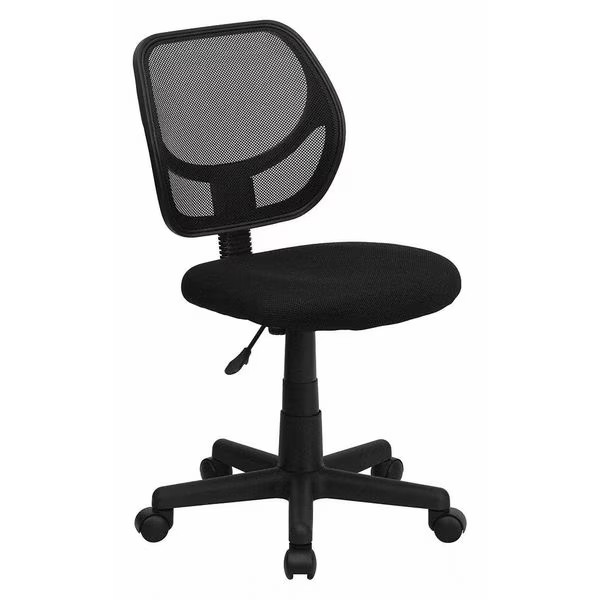 Flash Furniture Mesh Task Chair, 15-1/2″ to 19-1/2″, Black WA-3074-BK-GG Flash