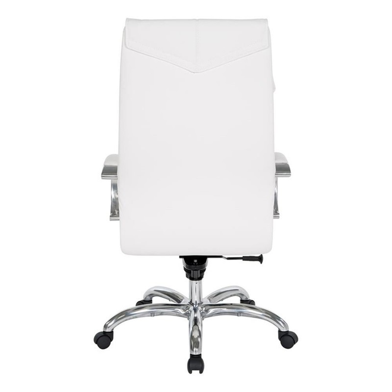 Deluxe High Back Executive Chair in White Dillon Snow Faux Leather gallery