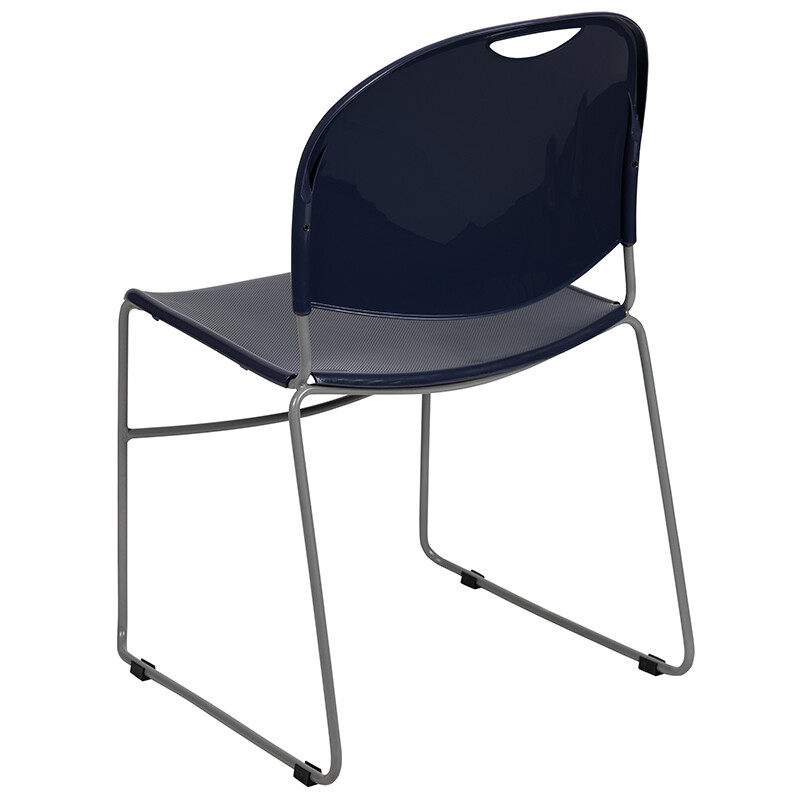 10 PACK Navy Stack Office Chair with Sled Metal Base - Waiting Room Chair gallery