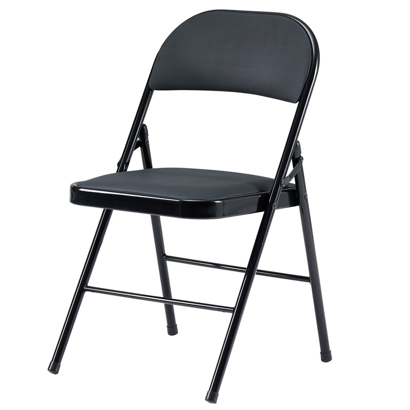 4 Pcs Folding Chairs 330lbs Heavy Duty Padded Metal Fabric Folding Chair Party gallery