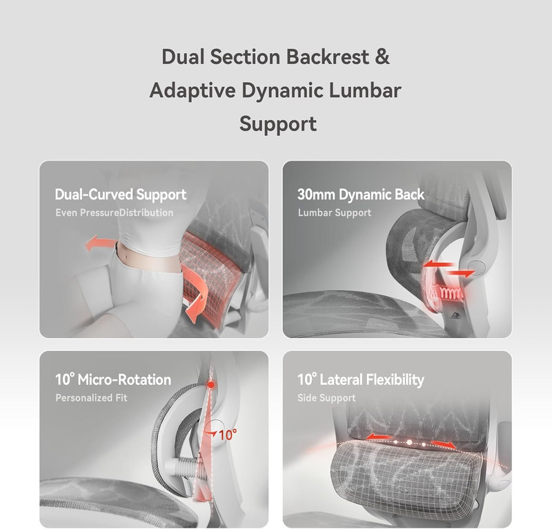 SIHOO M59AS Ergonomic Office Chair, Desk Chair with 3D Flip-Up Armrests, Compute gallery