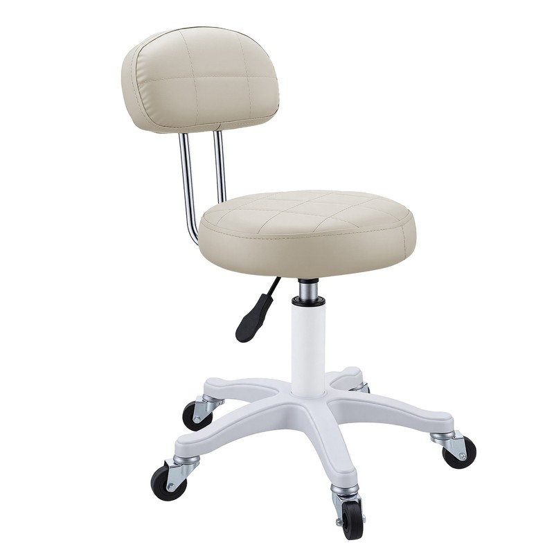 Stool Chair Adjustable Swivel Rolling Salon Spa Tattoo Chair with Back