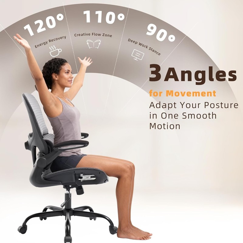 Home Office Chair Desk Computer Chair Ergonomic with Adjustable Lumbar Support gallery