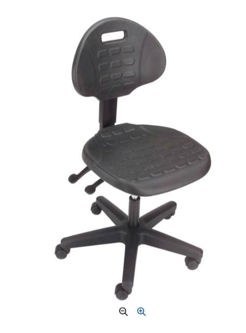 Interion® Ergonomic Task Chair With Mid Back, Polyurethane, Black