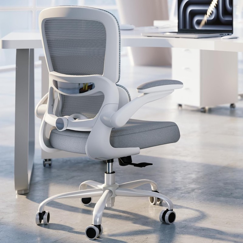Stylish Ergonomic Chair for Home Office - Adjustable Lumbar and Breathable Mesh