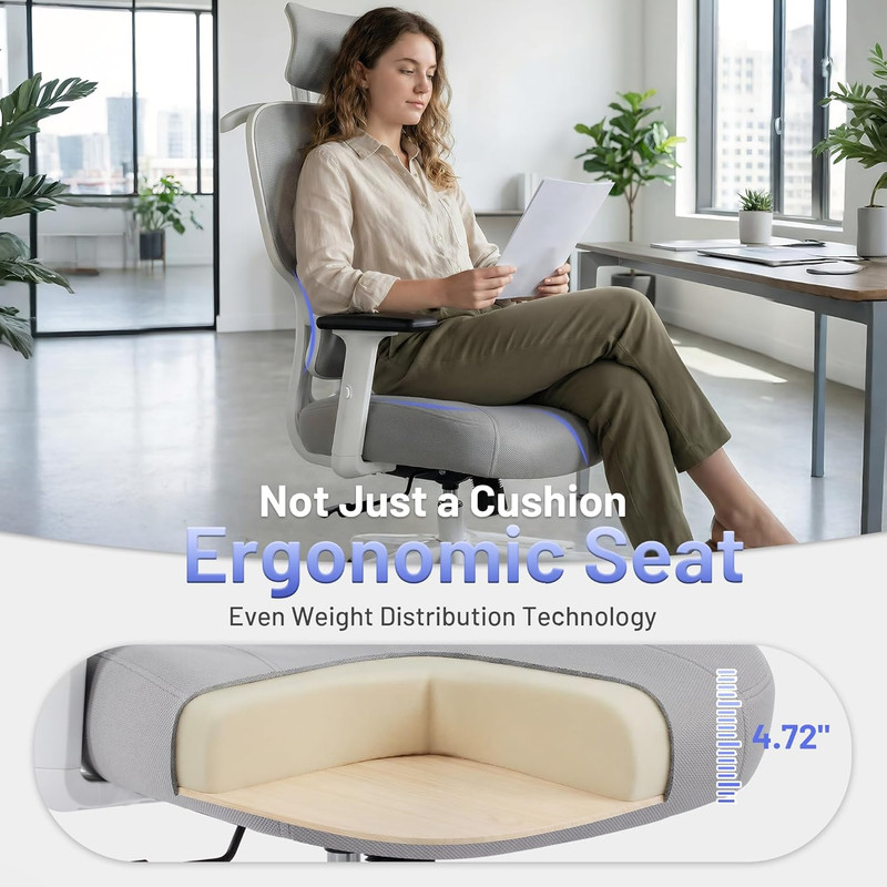 Ergonomic High Back Mesh Office Chair with Lumbar Support & Adjustable Headrest gallery