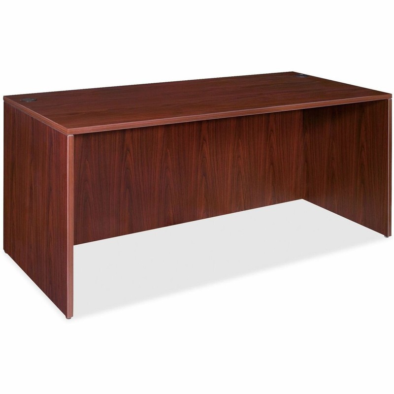 Lorell LLR69373 Rectangular Desk Shell 60"x30" Mahogany gallery