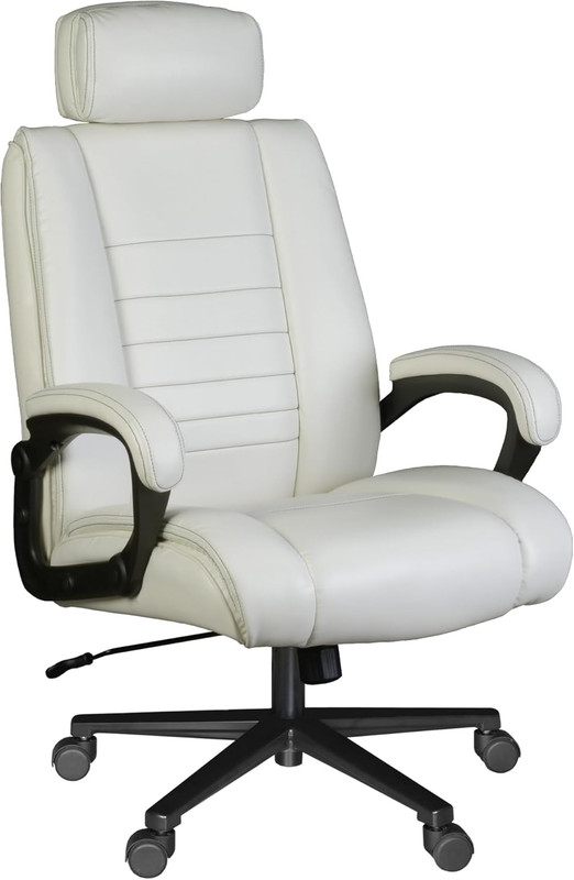 Duraforce Big & Tall Ergonomic Office Chair 400Lbs - Cream Faux Leather