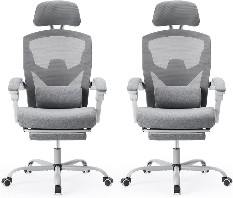 Office Computer Desk Chair W/ Footrest,Ergonomic High-Back Mesh Rolling Work