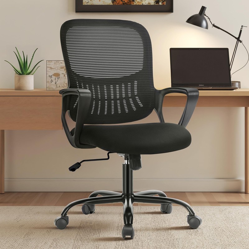 Sweetcrispy Home Office Managerial Executive Chair with Ergonomic Design, Mid…