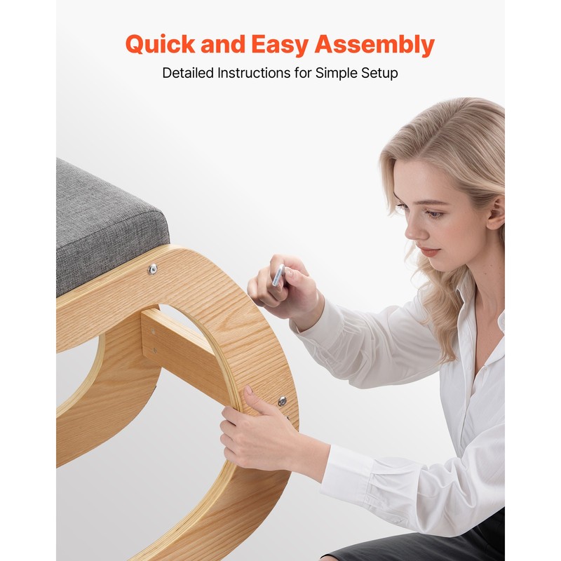 Uimoso Ergonomic Kneeling Chair with Adjustable Height and Comfortable Cushions gallery