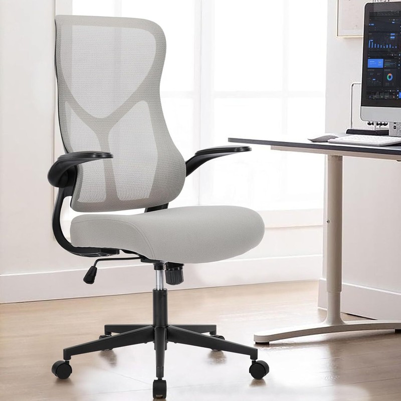 HOMEFLA Ergonomic Flip-up Arms Mesh Office Chair High Back Desk Chair with Wheel gallery