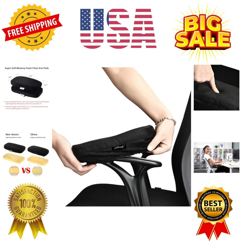 Ergonomic Memory Foam Office Chair Armrest Pads, Comfy Gaming Chair Arm Rest …