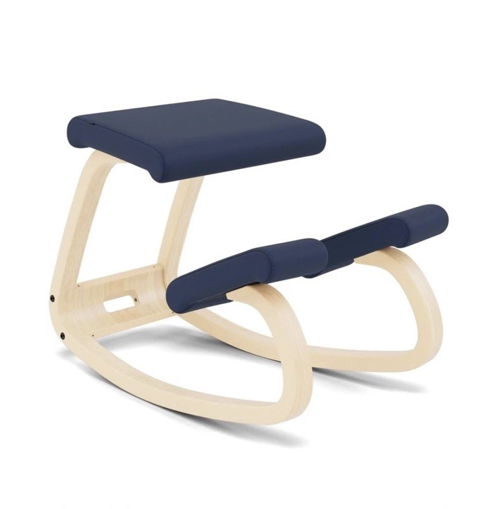 Varier Variable Blue Ergonomic Kneeling Chair Stool Comfortable Supportive