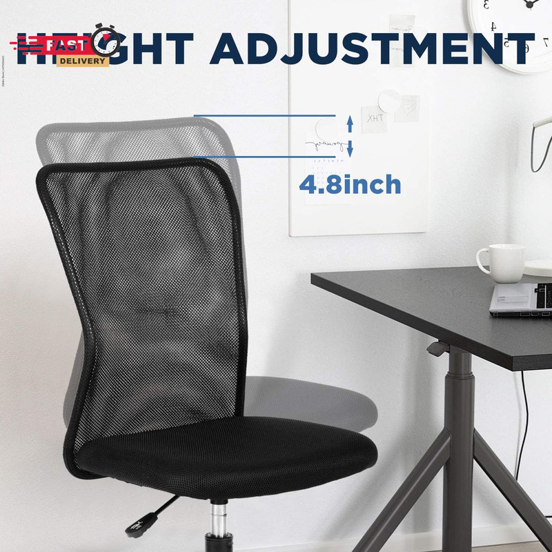 FDW Home Office Chair Mid Back Mesh Desk Chair Armless Computer Ergonomic Task R gallery