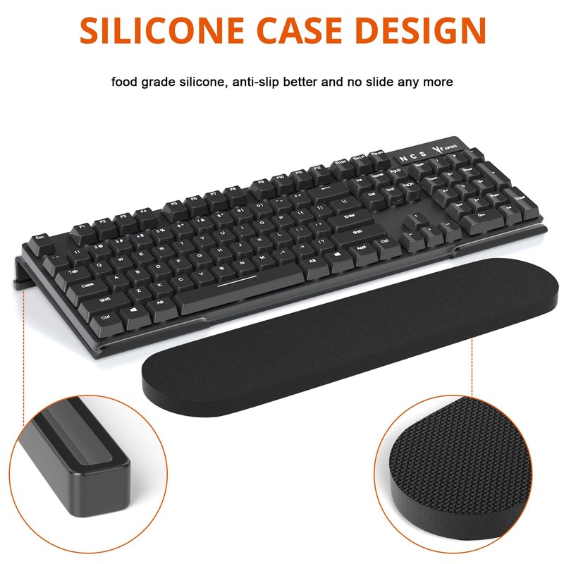 Black Ergonomic Computer Keyboard Stand Tilt PC Riser Acrylic Tray Holder gallery