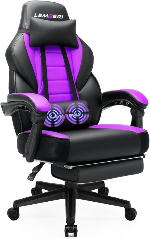 Big and Tall Gaming Chair 400Lb Capacity, Heavy-Duty Office Chair with Reinforce