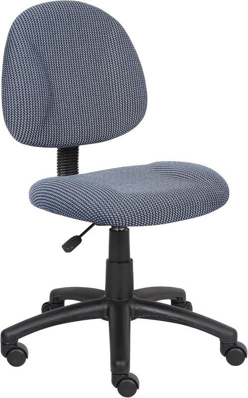 B315-BE Perfect Posture Delux Fabric Task Chair Without Arms in Blue 250