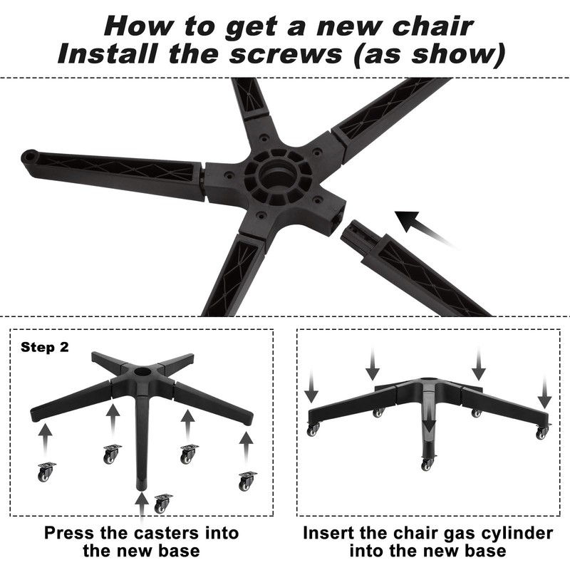 Office Chair Base Parts Heavy Duty, Bear Capacity 2200 lbs, 28 Inch Desk Chai... gallery