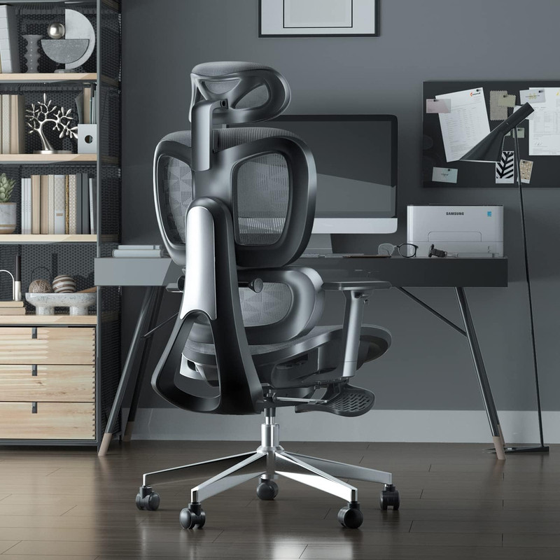 Ergonomic Office Chair with Footrest, Big and Tall Desk Chair with Adjustable Lu gallery