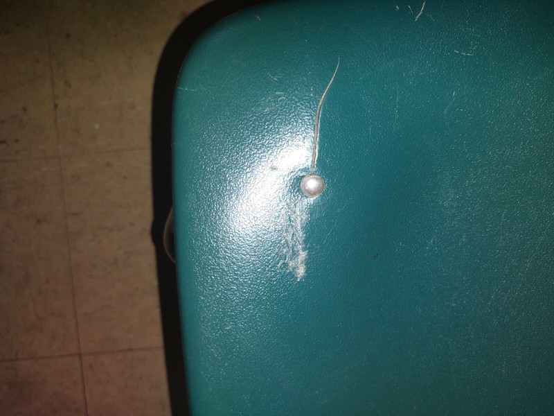 Used green student sled base desk chair Virco 17inch school chairs gallery