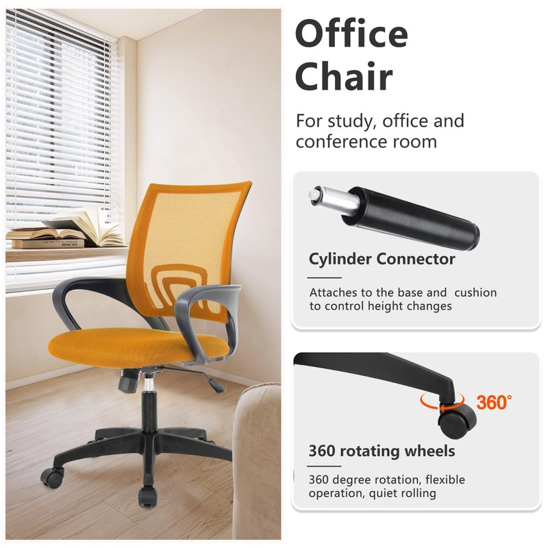 Ergonomic Mesh Office Chair with Lumbar Support, Adjustable Armrests, Rolling Sw gallery