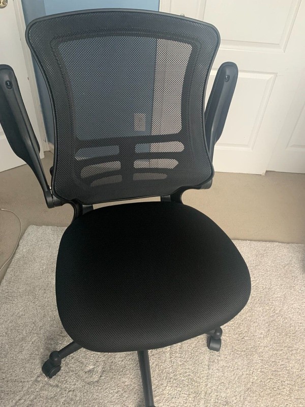 FLASH FURNITURE office Task Chair: Adj Arm, Black, Mesh, 250 lb Wt Capacity gallery