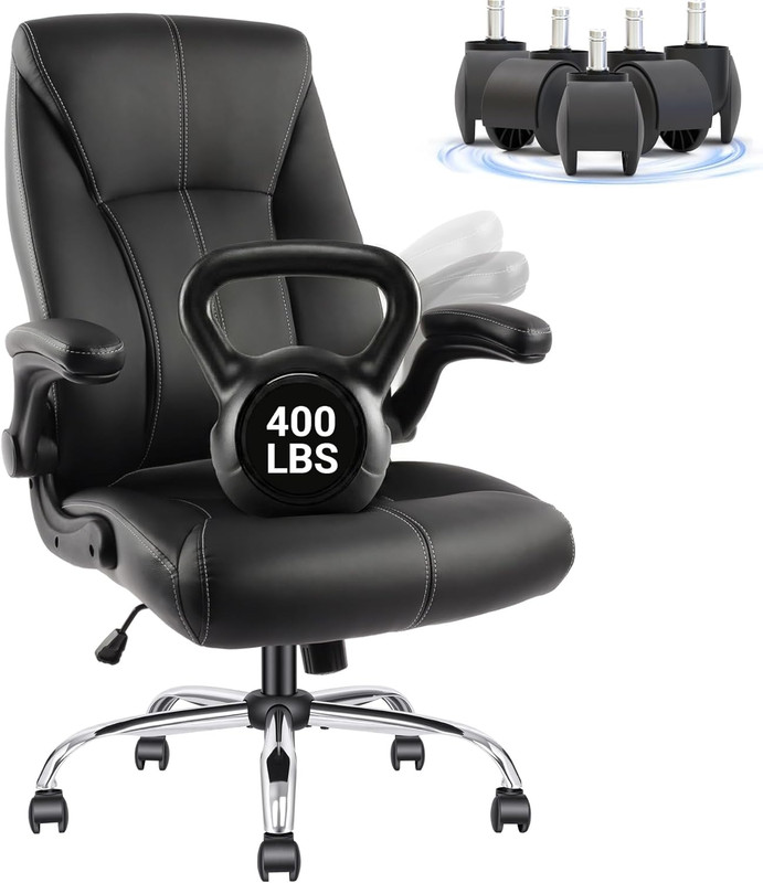 Big and Tall Office Chair for Heavy People, 400LBS High Back Extra Wide Executiv