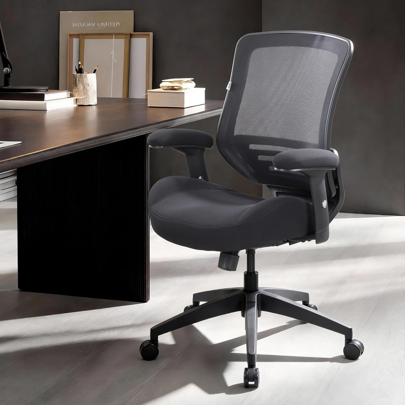 Office Chair Mesh Ergonomic Super Soft Wide Cushion Computer Desk Chair Height A gallery