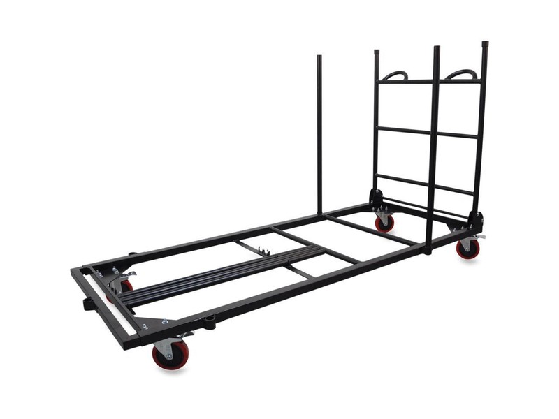 Lorell Folding Table Cart 30"x45-7/25"x75-43/50" Charcoal 65956