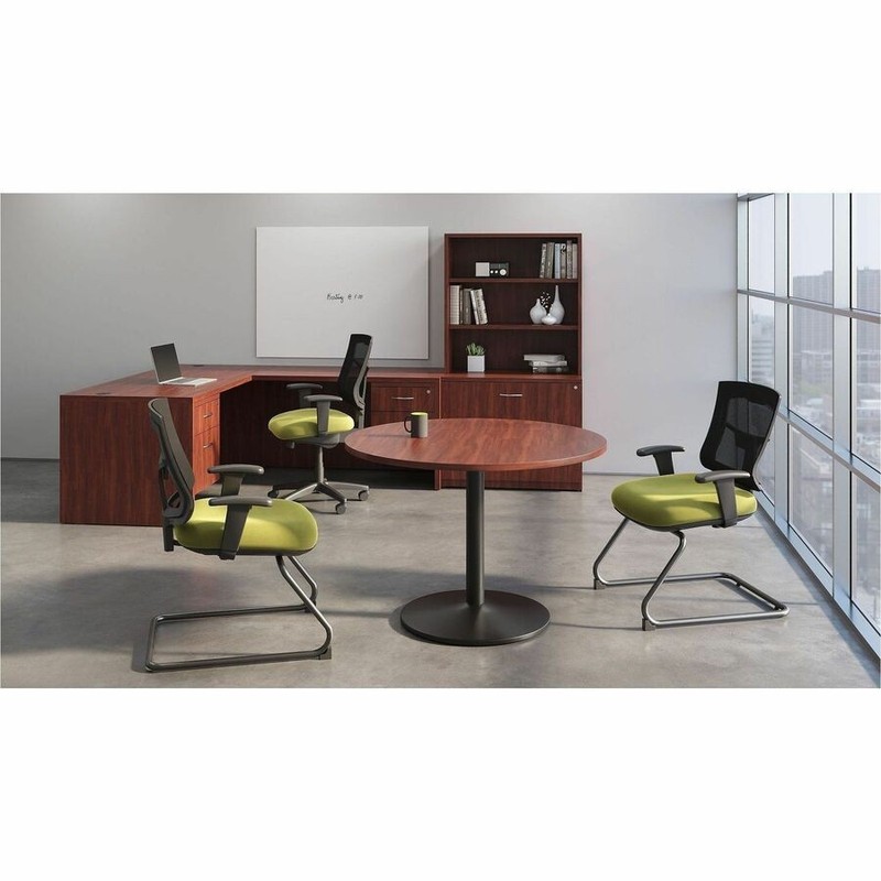 Lorell LLR69409 Rectangular Desk Shell 60" Cherry Laminate gallery
