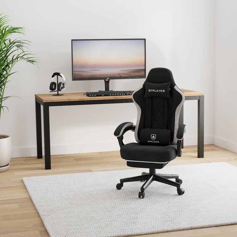 Gaming Chair, Computer Office Chair with Pocket Spring Cushion, Linkage Armre... gallery