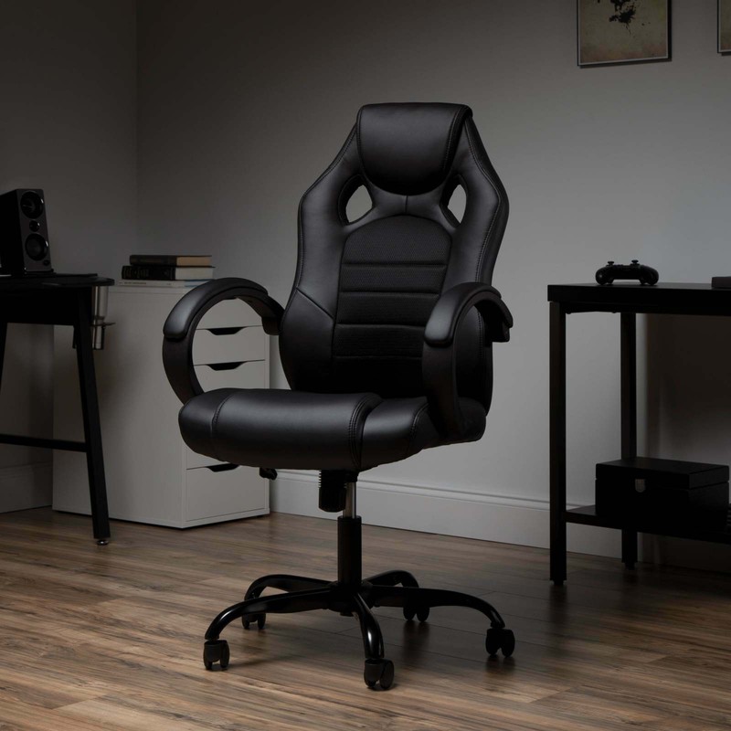 Essentials High-Back Racing Style Gaming Chair with Padded Arms by OFM gallery