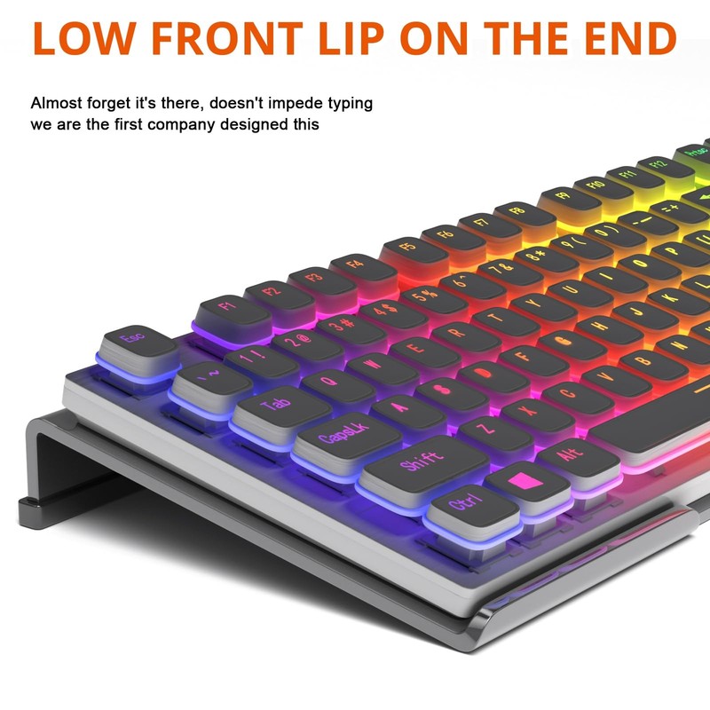 Black Ergonomic Computer Keyboard Stand Tilt PC Riser Acrylic Tray Holder gallery