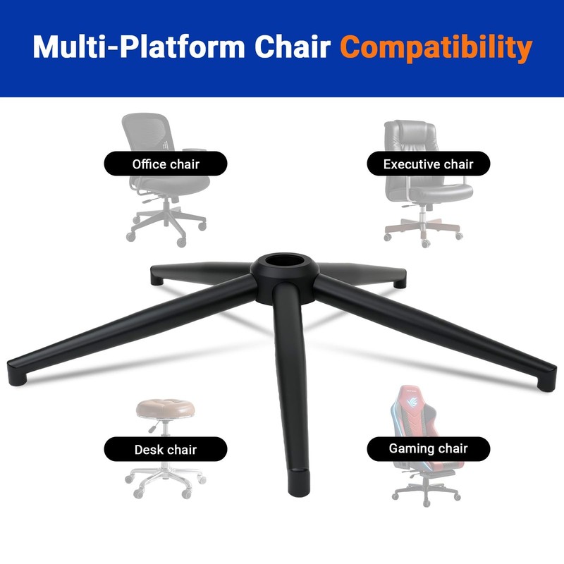 28" Office Chair Replacement Parts- Heavy Duty Base Replacement- 2500 Lbs Cap... gallery