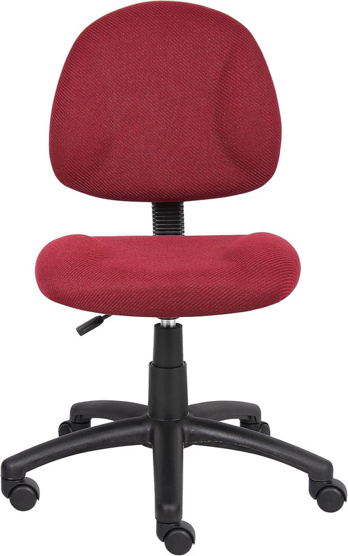 Burgundy Perfect Posture Deluxe Fabric Task Chair without Arms gallery