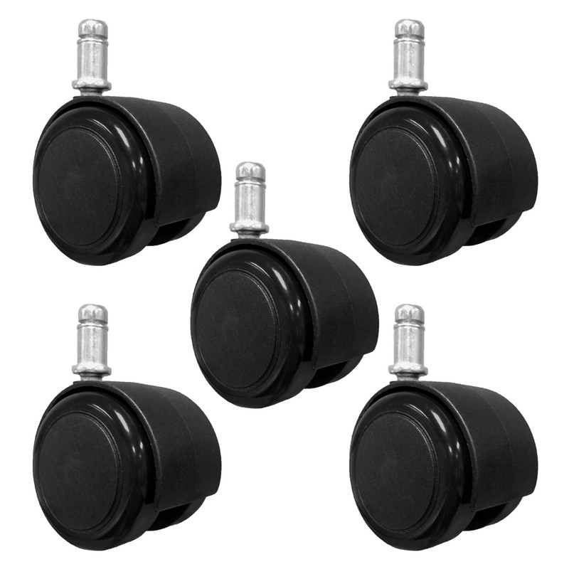 2″ Replacement Office & Task Chair Caster for Hard Floors – 5 pc Set – S3036-5