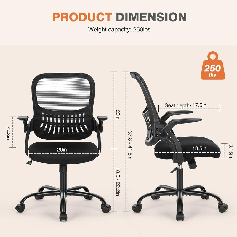 Office Computer Desk Chair, Ergonomic Mid-Back Mesh Rolling Work Swivel Task Cha gallery
