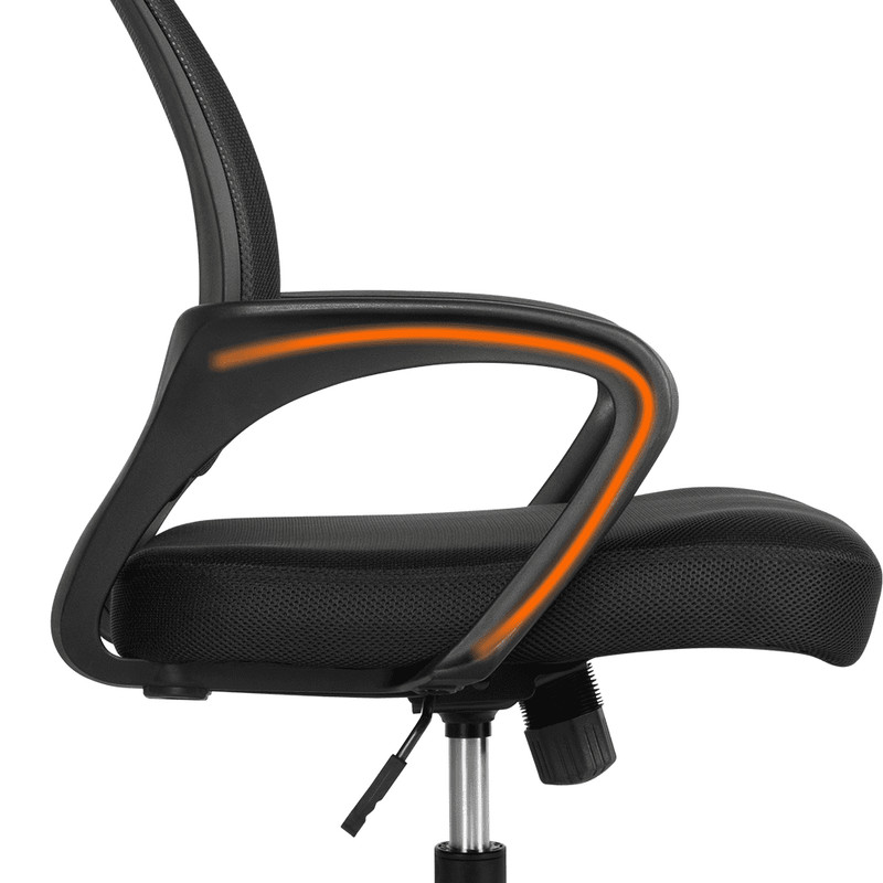Adjustable Ergonomic Mid-Back Mesh Office Chair with Armrests, Black gallery